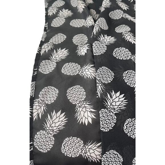 NO BO SWIMWEAR COVER-UP, JUNIORS/WOMENS, 1X( 17)-BLACK/WHITE PINEAPPLE PATTERN - Picture 8 of 11